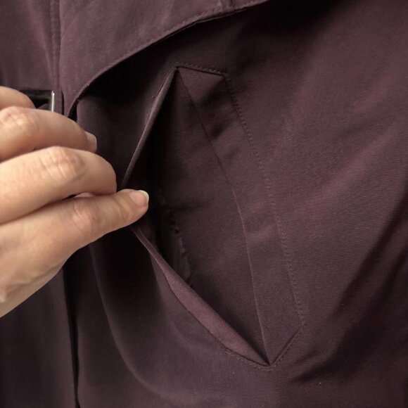 FS Limited Purple Double Lined Removable Hood Zipper Toggle Parka Coat. Sz M - Picture 8 of 15